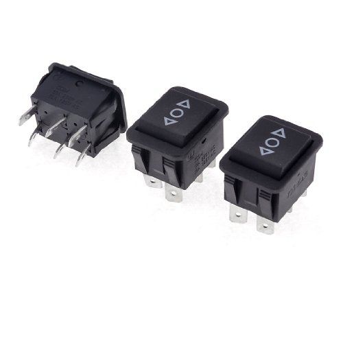3 pcs car 6 pins on-off-on momentary rocker switch for sale