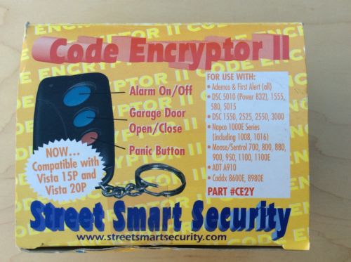 CODE ENCRYPTOR II STREET SMART SECURITY CE2Y ALARM HONEYWELL