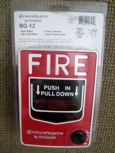 Honeywell Firelite BG-12 BG12 Dual Action Fire Alarm Pull Station NIB free ship