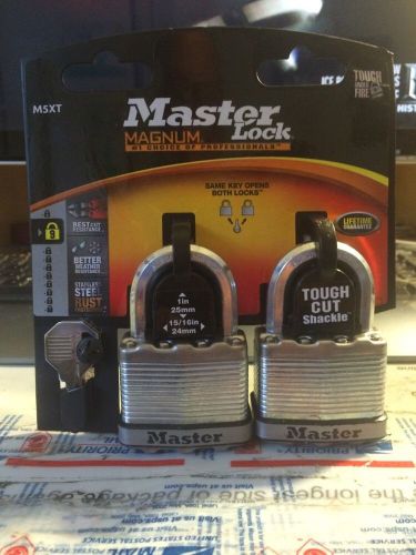 Master lock m5xtccsen magnum 2-inch laminated padlock, 2-pack new for sale