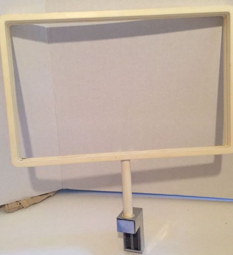 Lot of 10 plastic 7 x 11 sign holder w/ magnetic clamp for clothing display rack for sale