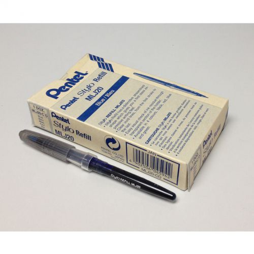 Pentel MLJ20 Stylo Tradio Fountain Pen Refill Bulk Pack (12pcs) - Blue Ink