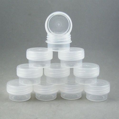 Nc-13632 cooljarz™ sealz™ screw-capped clear poly jar, 3 dram pk/10 for sale