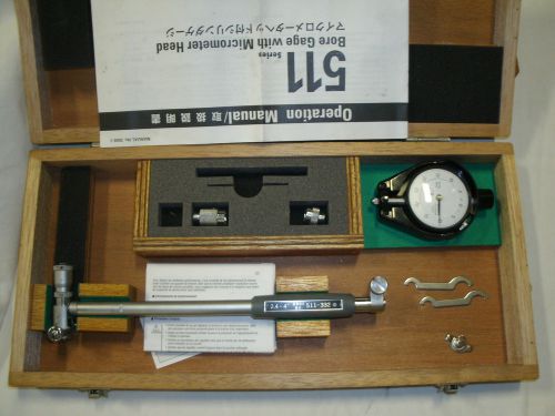 Mitutoyo N0. 511-332 Dial Bore Gage 2.4&#034;-4&#034;