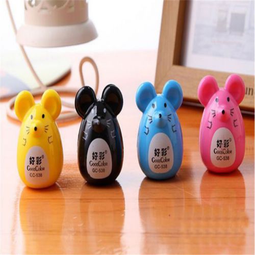 1pcs Cute Creative Stationery Cartoon Mouse Pencil Sharpener Kid Gift Station SM