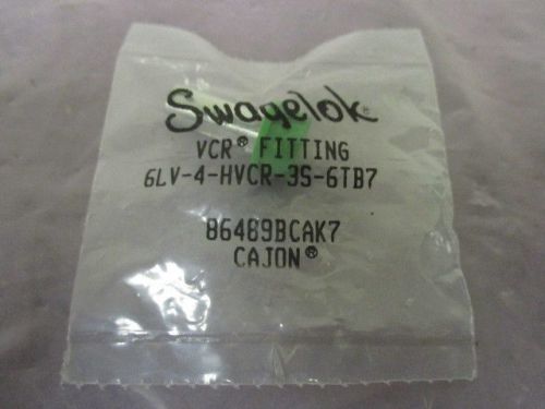 Swagelok 6LV-4-HVCR-3S-6TB7 VCR Fitting, Cajon 86489BCAK7, 410164