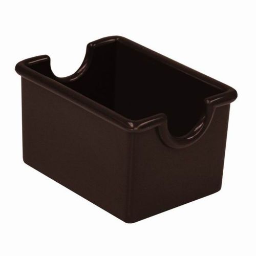 1 Set of 4 Pieces Rectangular Sugar Pocket Holder Holders Caddies Plastic Brown