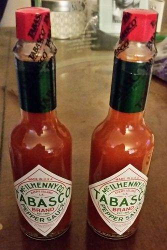 Lot of 2, 2oz. McIlhenny Co. TABASCO BRAND PEPPER SAUCE (new, fresh, sealed)