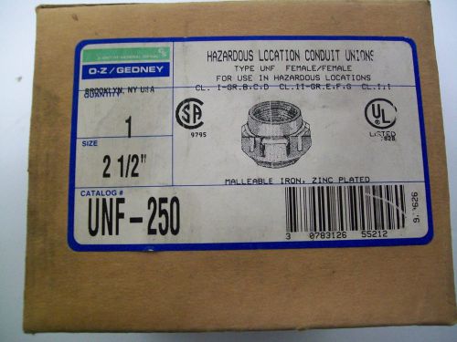 OZ Gedney UNF-250  2 1/2 Explosion Proof Conduit Union Female /Female New in Box