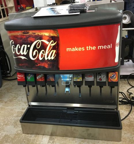 Lancer 4500 coca cola 8-head soda fountain w/ ice dispenser, manual, feet &amp; pump for sale