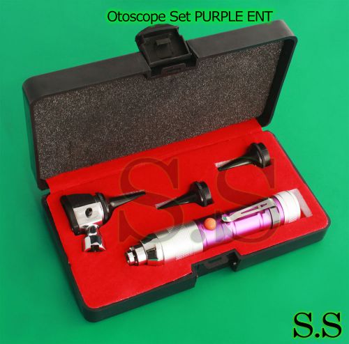 Otoscope Set PURPLE ENT Medical Diagnostic Instruments (Batteries Not Included)