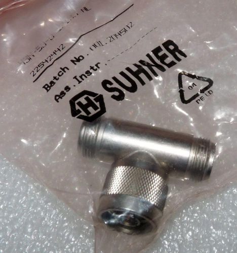 NEW HUBER SUHNER 22542442 TYPE N 50 OHM MALE - FEMALE RF COAXIAL CONNECTOR