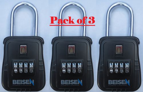 PACK OF 3 - Lockbox key lock box for realtor real estate 4 digit