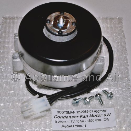 Scotsman 12-2989-01 115v 6w-9w condenser fan motor + tech advise - ships today! for sale