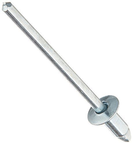 Zinc Plated Steel Open End Blind Rivet with Steel Break Pull Mandrel, Meets 30,