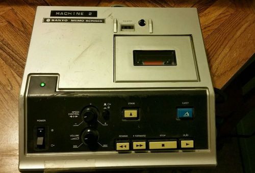 Sanyo Memo Scriber TRC 8010A w/Foot Pedal, transcription machine, Vintage