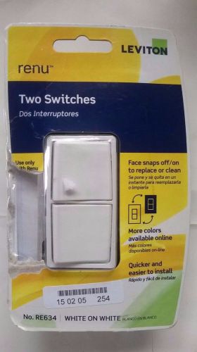 Leviton Renu Two Switches-White