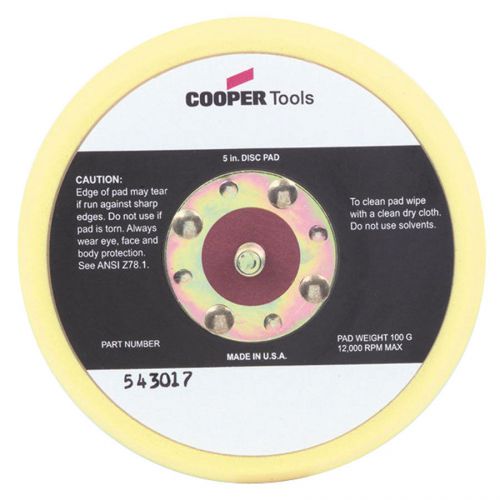 5&#034; psa non-vac backing pad 5/16-24 cooper tool master power free ship usa for sale