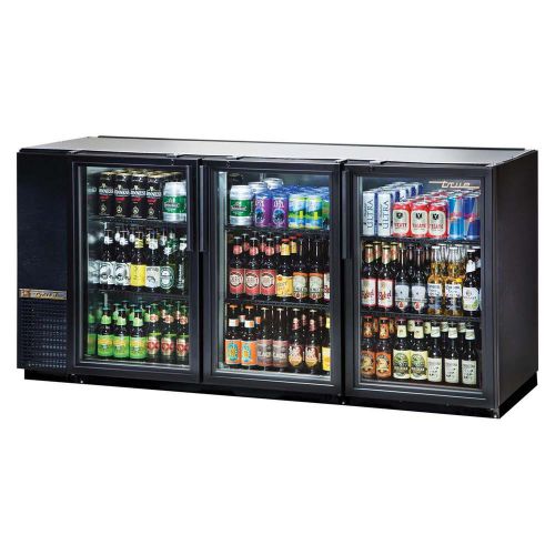 Back Bar Cooler Three-Section True Refrigeration TBB-24GAL-72G-LD (Each)