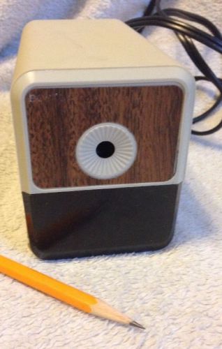 Vintage Hunt Boston Electric Pencil Sharpener Woodgrain Made In USA Model 18