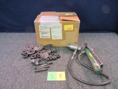31 PC GREENLEE PUNCH DIE 767 KNOCKOUT PULLER PIPE CONDUIT TOOL HYDRAULIC USED