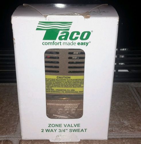 TACO MODEL 571-2 ZONE VALVE 2 WAY 3/4&#034; SWEAT GOLD SERIES BRAND NEW SEALED BOX