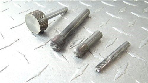 LOT OF 4 SOLID CARBIDE DE-BURRING TOOLS 7/32&#034; TO 15/16&#034;