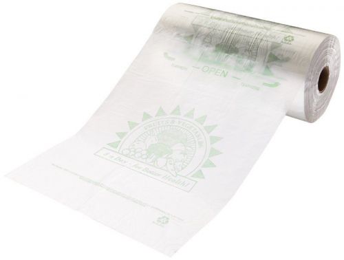 Elkay Plastics E1114HI-D5 High Density Produce Bag on Roll, Printed &#034;5 a Day&#034;, 1