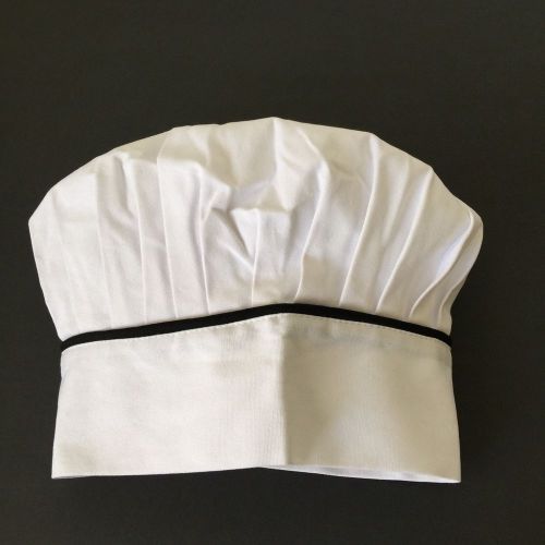 Chef hat cap fun novelty gift cook two lumps of sugar white cotton bbq barbecue for sale