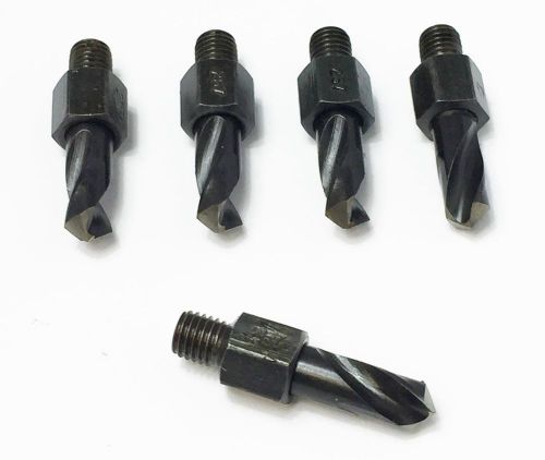 Threaded Drill Bits HSS Letter Size F 0.2570 135 degree split point 5 piece NEW