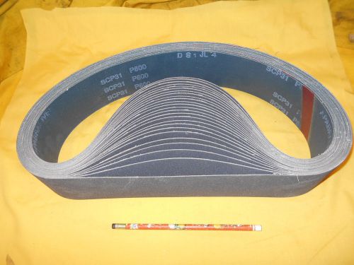 25 NEW SANDING BELTS 3&#034; x 41 1/2&#034; x 600 grit sander abrasive APABRASIVES SCP31