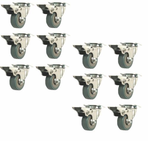 24 pack 2-Inch 200-Pound Swivel Lock Brake Polyurethane Plate Caster