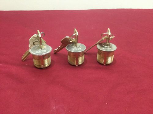 Marks hardware 1 1/8&#034; cylinders; set of 3, sc1 keyway, keys w/ each- locksmith for sale