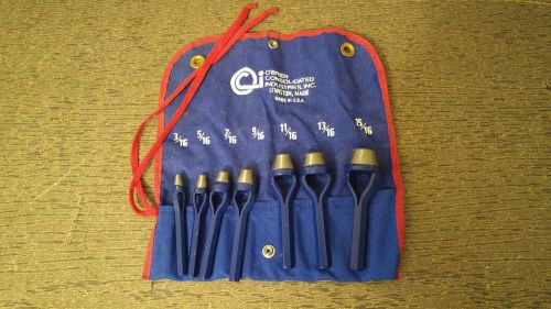 O&#039;Brien Industries 7 Piece Arch Punch Set 3/16 5/16 7/16 9/16 11/16 13/16 15/16