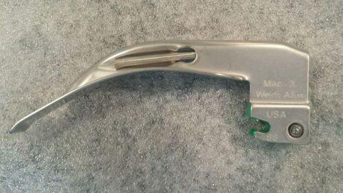 Welch Allyn Mac 3 69063 Fiber Optic Laryngoscope Blade WelchAllyn Laryngoscopy