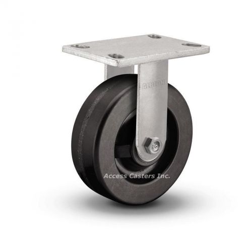 72tm06201r 6&#034; x 2&#034; albion rigid plate caster, phenolic wheel, 1200 lb. capacity for sale