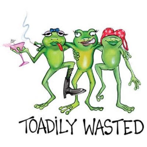 Toadily wasted 2 frog heat press transfer for t shirt tote sweatshirt quilt 259d for sale