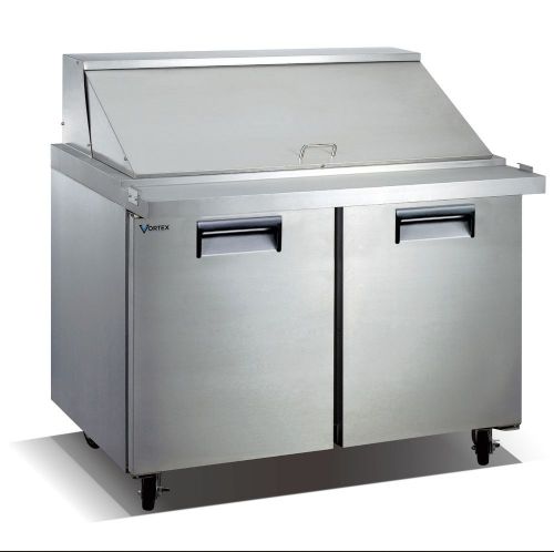 Vortex  2 door, mega top 24 pan salad/sandwich prep table  v-60spt-2mt-24 for sale