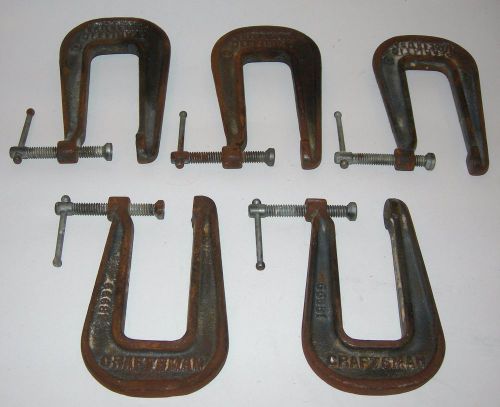 Craftsman Pearlitic 66681 Deep Reach C Clamps Lot of 5