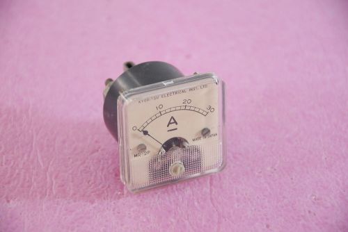 Kyoritsu Electrical Japan, MR-2P 0-30 A Amper Rare Panel Meter New Old Stock