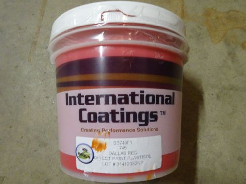 International Coatings 745 Dallas Red plastisol ink 1 Gal