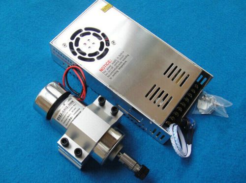 300W 12000RPM DC 12V-48V Spindle Motor + Adjustable Power Supply + Mount 52mm