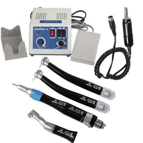 Dental Lab Marathon Electric Micromotor 35K rpm + High Low Speed Handpiece BK2