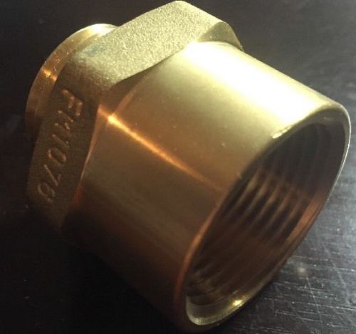 Dixon Valve FM1076 Brass Fire Equipment Hex Nipple 1&#034; NPT Female x 3/4&#034; GHT Male