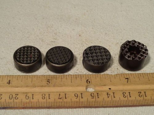 4pc FAIRLANE ROUND CARBIDE GRIPPER 3/4&#034; DIAMETER 3/8&#034; 1/2&#034; TALL 1/4-28 THRD