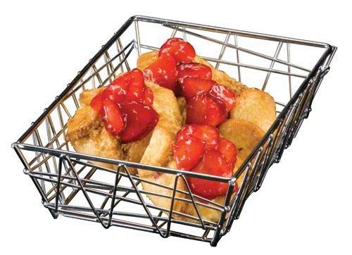 American Metalcraft BZZ59C Rectangular Wire Zorro Baskets, Small, Chrome