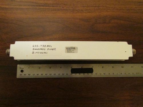Microwave Circuits Inc B14700M1 Bandpass Filter 655 - 738 MHz Female N Connector