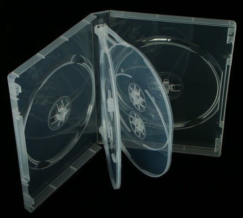 50 SUPER CLEAR 22MM MULTI 6 SIX DVD CD CASES BOX - MH6