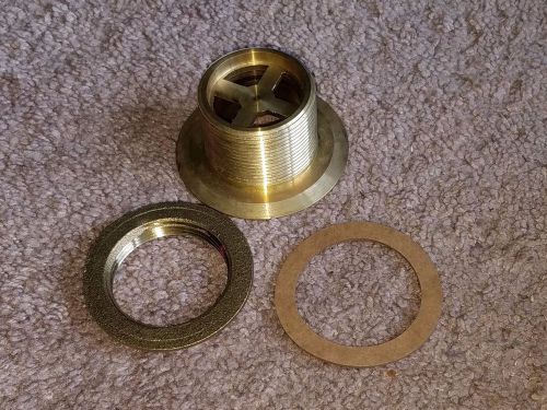 Fisher 6540-2100 1-1/2&#034; x 1-1/2&#034; Brass Waste Drain Socket, Locknut &amp; Washer