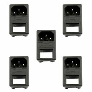 5PCS IEC320 C14 3 Pin Male Power Socket 10A 250V For Boat DIY AC-001B3